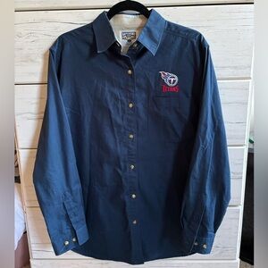 Large Vintage Tennessee Titans Button Down Shirt
